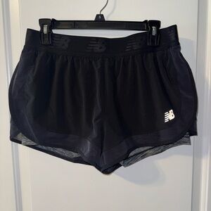 New Balance Women's Black Athletic Shorts with built in shorts